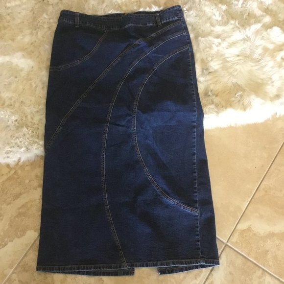 Kikgirl Skirts Vintage Kikgirl Denim Skirt Size 8 Poshmark